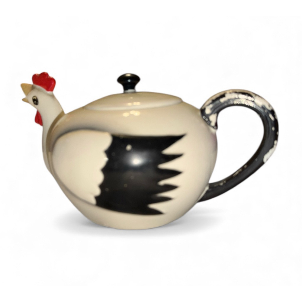 Holt Howard Coq Rouge Ceramic Teapot Mcm 50s Chicken Cottagecore Decor See Pics